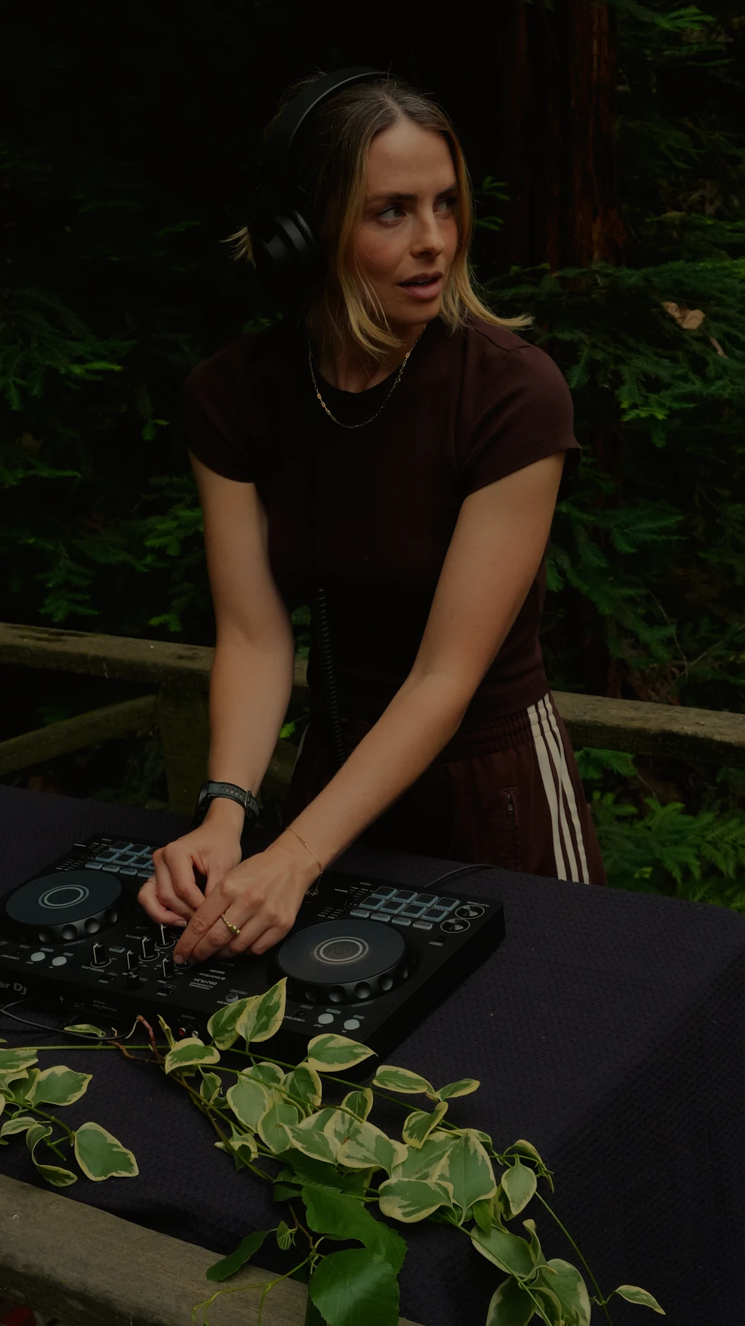 Beth Caldow DJing outdoors